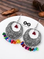 The Nature Motifs (Multicolour) - Oxidised Boho Earrings