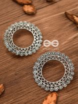 The ZigZag Floral Sun - Oxidised Boho Earrings