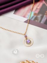 The Space Orbit- Golden Embellished Necklace