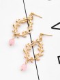 The Converging Golden Branches - Golden Casual Earrings