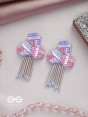 Karutaka - The Clover Leaf - Sequins And Beads Hand Embroidered Earrings (Multicolor)