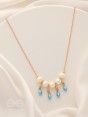 Celestial Showers- Golden Pearls and Beads Necklace