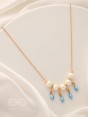Celestial Showers- Golden Pearls and Beads Necklace