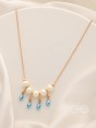 Celestial Showers- Golden Pearls and Beads Necklace