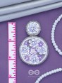 Nimrukti - The Purple Dusk - Beads And Sequins Hand Embroidered Earrings