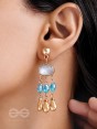 The Radiant Rains- Golden Embellished Earrings