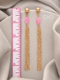 The Lava Stone- Golden Embellished Earrings