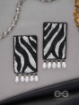 Adri - The Rainy Clouds - Cutdana And Glass Drops Hand Embroidered Earrings