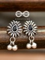 The Flared Droplet Studs (Onyx Black) - The Melodious Ghungroo Collection