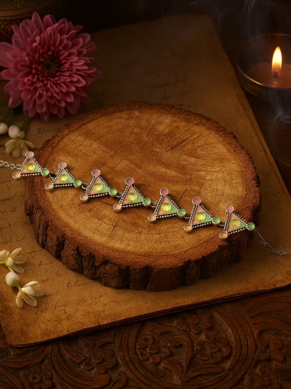 The Sapphire Grove- Golden Embellished Bracelet