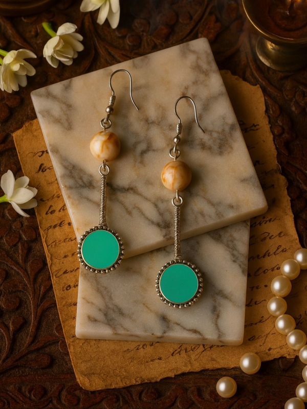 Drip-Drop Rain- Golden Pearls and Bead Anklet