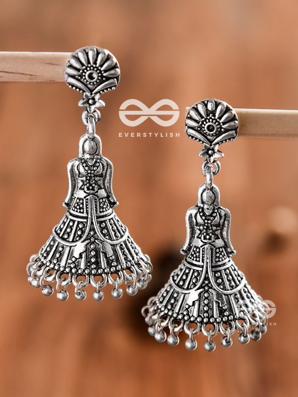 The Lady of Elegance - Oxidised Boho Jhumkas