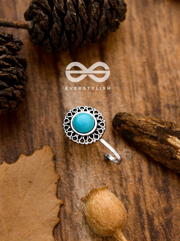 The Bohemian Ringlets - Turquoise Boho Nosering