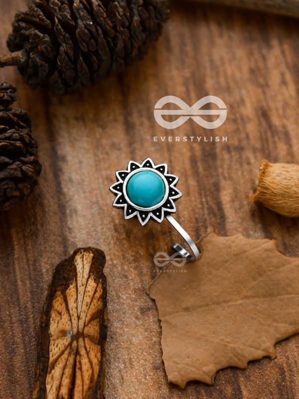 The Cute Florals - Turquoise Boho Nosering