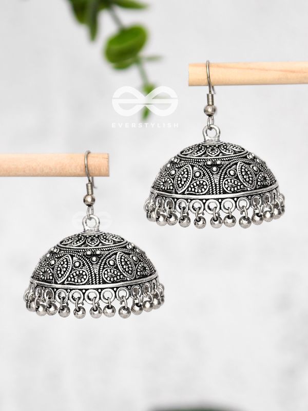 The Nature Motifs - Intricate Statement Boho Jhumkas