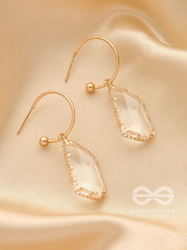 The Aqua Chique - Golden Statement Earrings