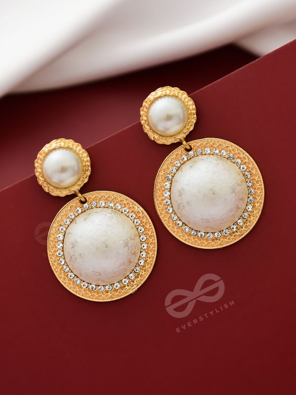 Pearls of Poignance - Statement Golden Earrings