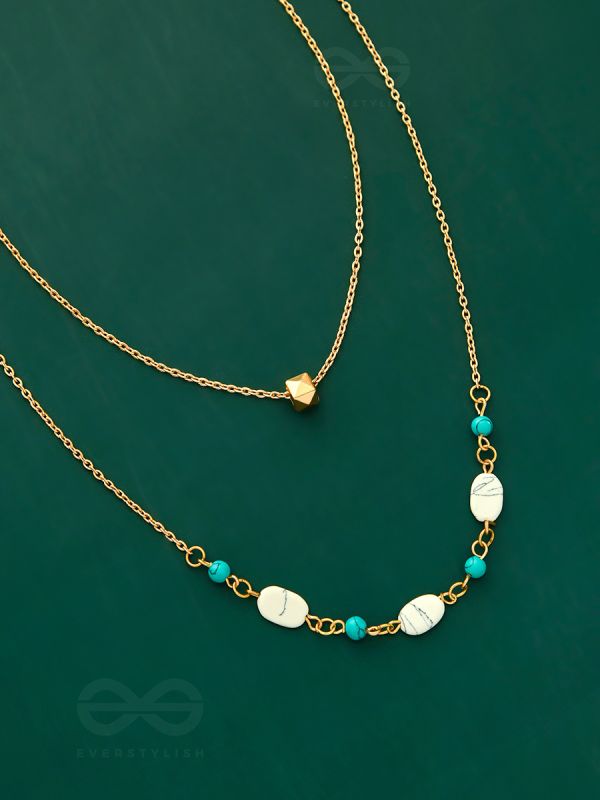 Mist n Sea - Golden Layered Necklace