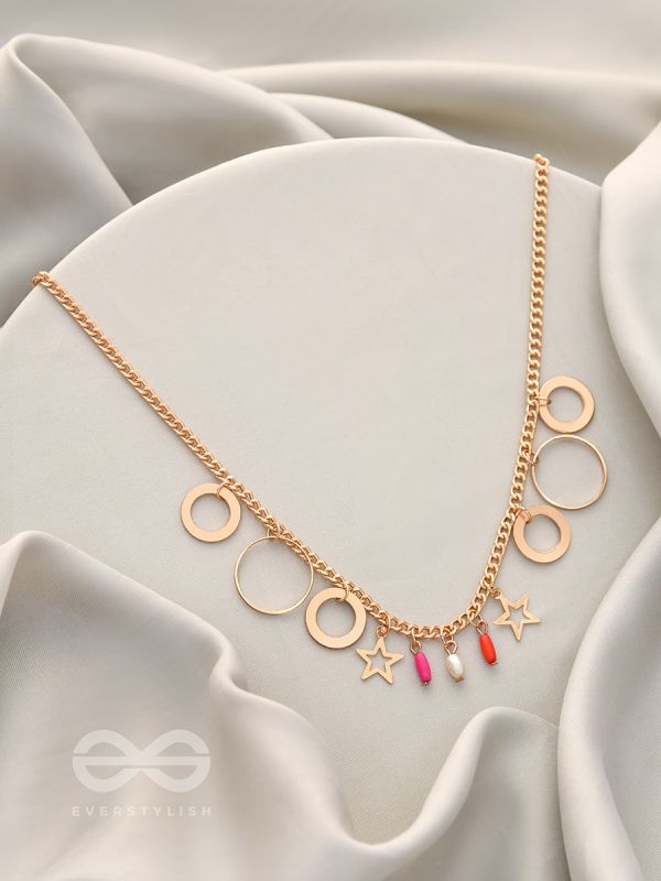 The Eternal Cosmos- Classy Golden Necklace