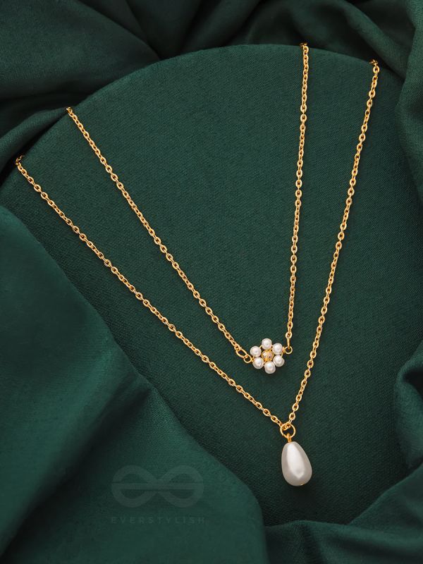 Lily of the Valley- Golden Pearl Necklace