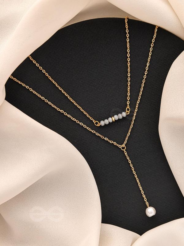 The Drowned Moon- Golden Pearl Layered Necklace