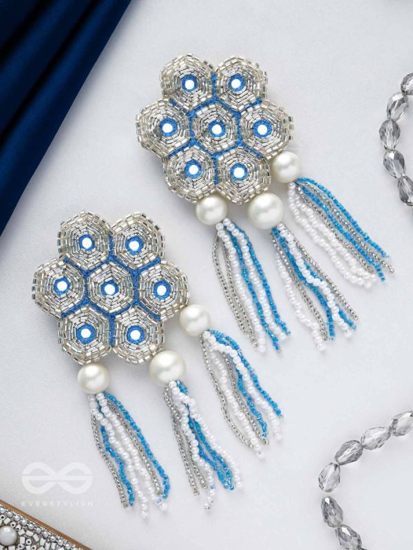 Bhavin- The Illustrious- Resham, Mirror and Beads Embroidered Earrings 