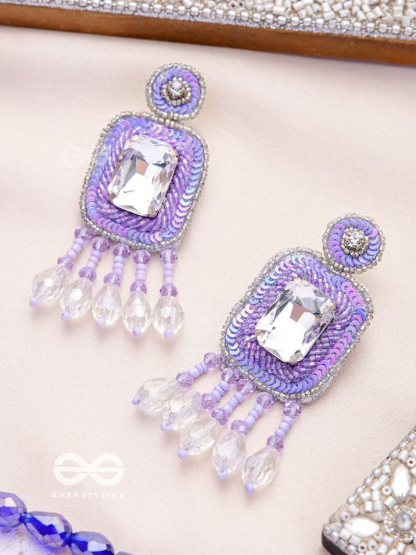 Aadarsa- The Magnificent Mirror- Stones and Sequins Embroidered Earrings