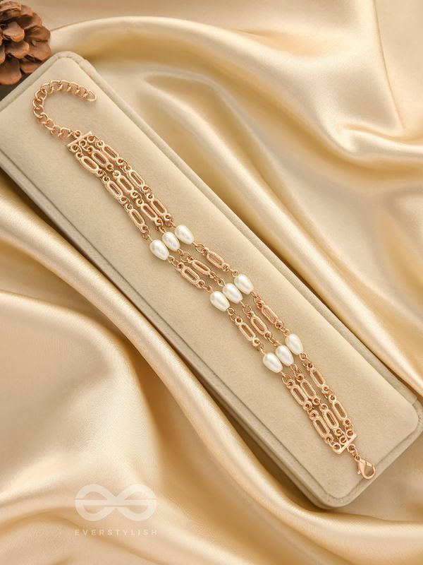 Ropes of Pearls- Golden Layered Pearls Bracelet