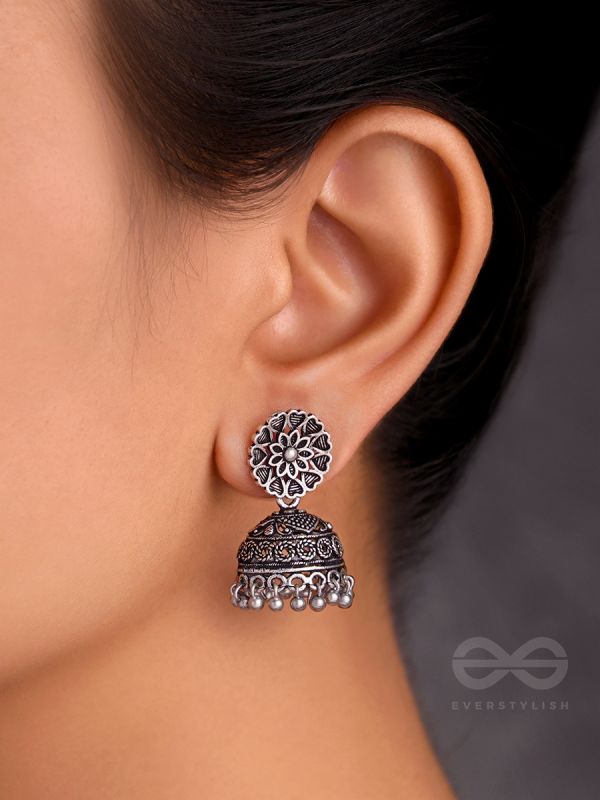 The Blooming Bud- Brass Jhumka Earrings