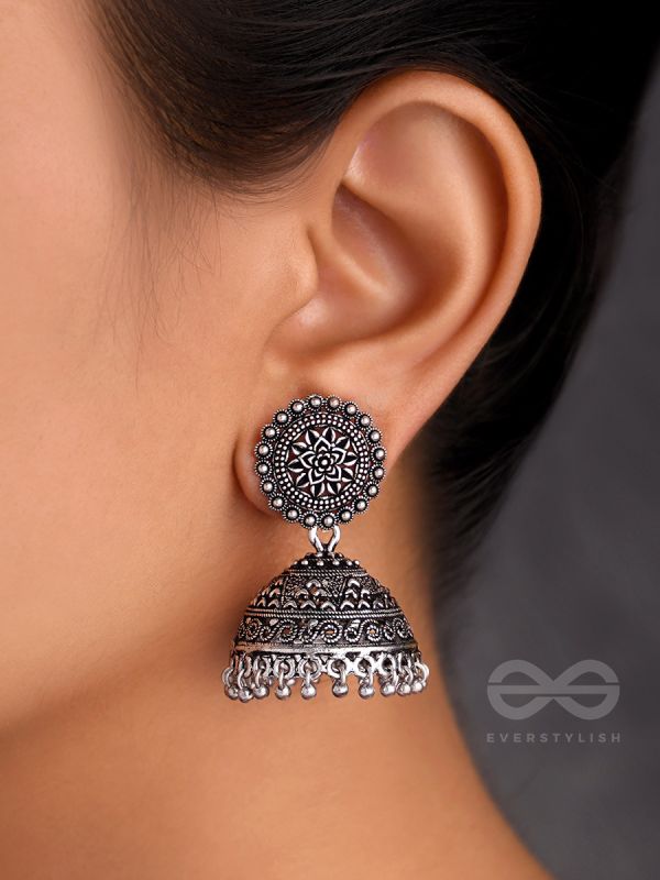 The Sun Flame- Brass Jhumka Earrings