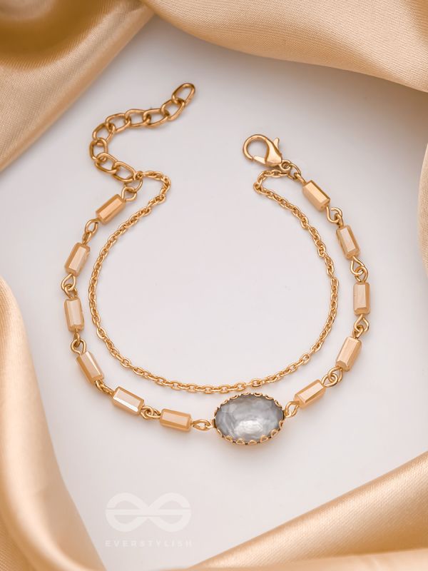 The Grey Sky- Golden Embellished Bracelet