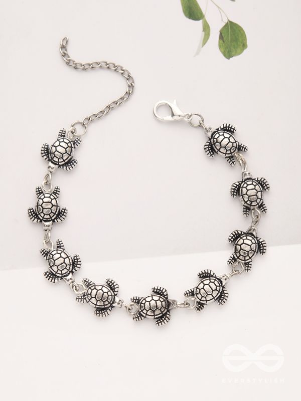 The Turtle Tale- Oxidised Turtle Bracelet