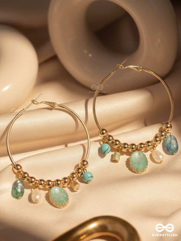 The Jazzy Cosmos- Golden Embellished  Earrings