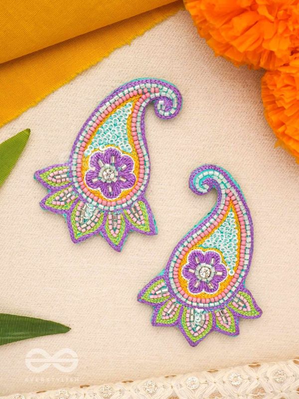 Vihaarin- The Charming- Resham and Sequins Embroidered Earrings