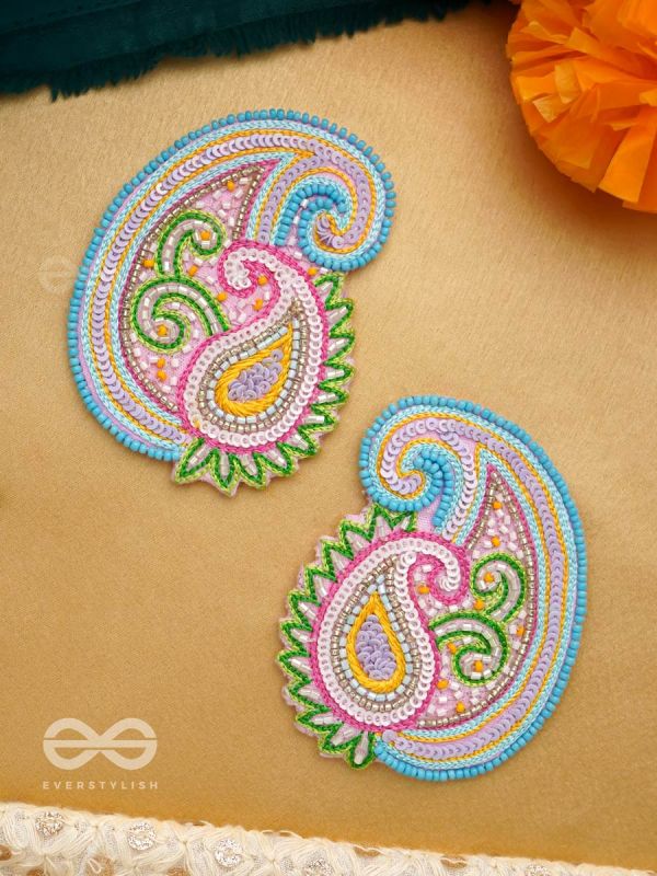 Dhavala- The Beautiful- Resham and Sequins Embroidered Earrings