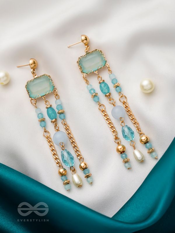 The Golden Dew- Golden Embellished Earrings