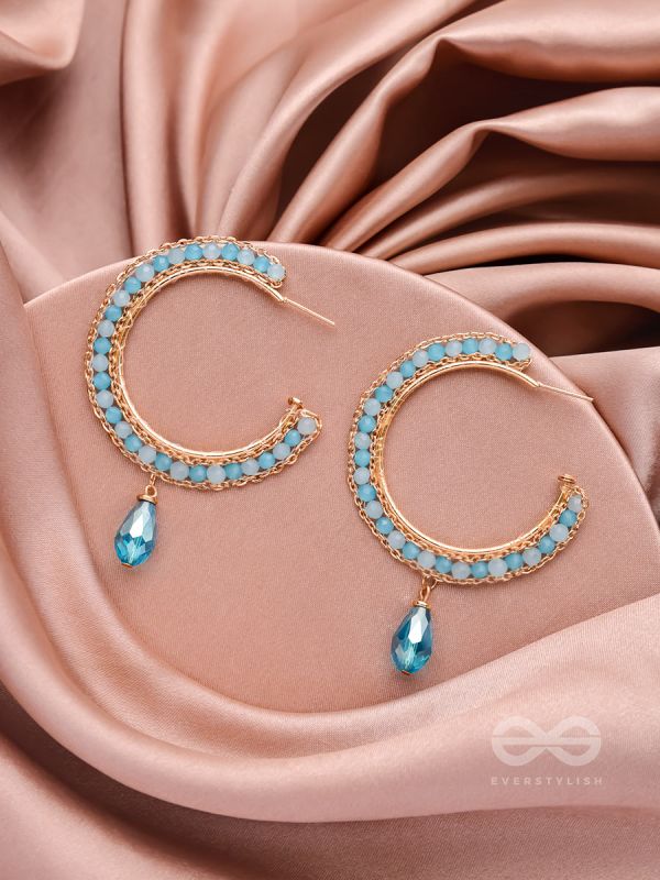 The Rainy Cloud- Golden Embellished Earrings