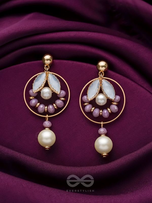 The Orchid Garden- Golden Pearl Earrings