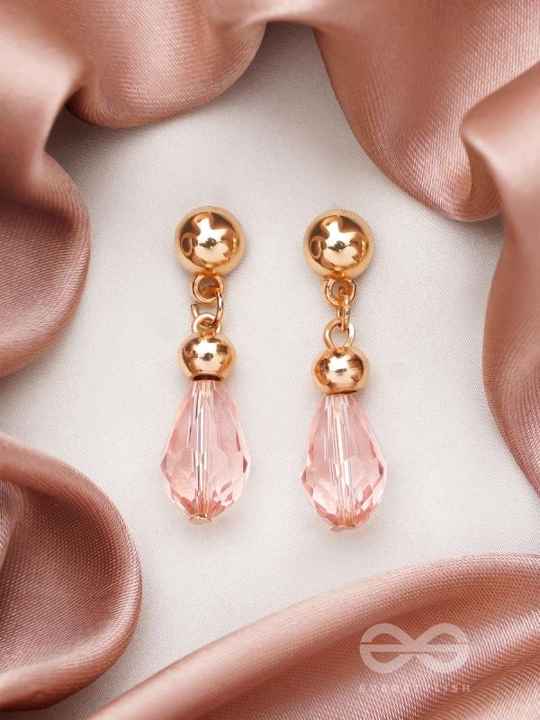 The Coral Dew- Golden Beads Earrings