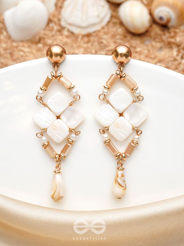 The Arctic Charm- Golden Embellished Earrings