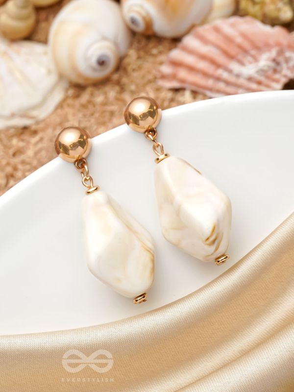 Rock' On- Golden Embellished Earrings