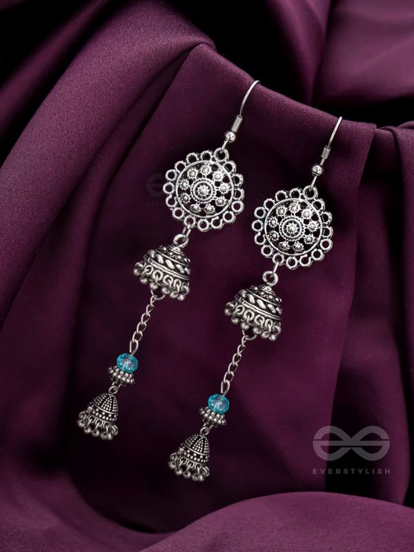 Ring a Bell- Oxidised Jhumka Earrings