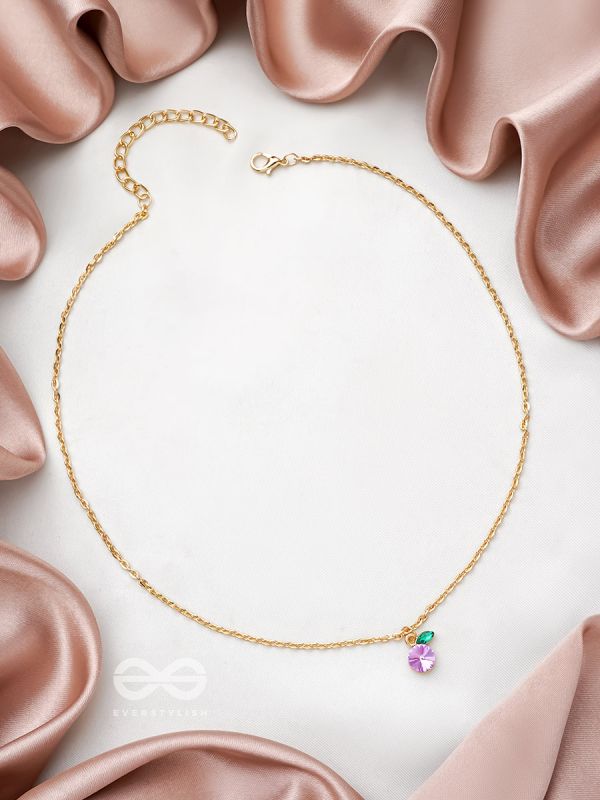 The Fig Delight- Golden Embellished Necklace