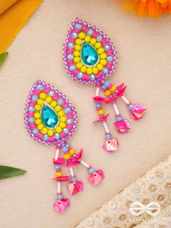 Samvarta- The Rain Cloud- Pearls, Stones & Sequins Embroidered Earrings