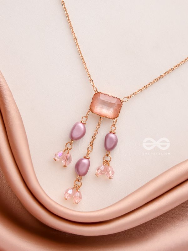 The Lavender Hues- Golden Embellished Necklace