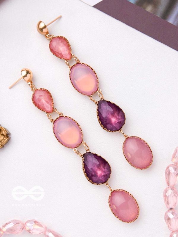 ROSE SOAKED RAIN - CLASSIC STATEMENT EARRINGS