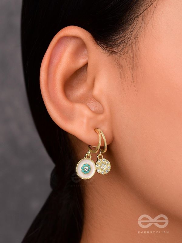 BLOOMING IT AWAY - GOLDEN DROP EARRINGS