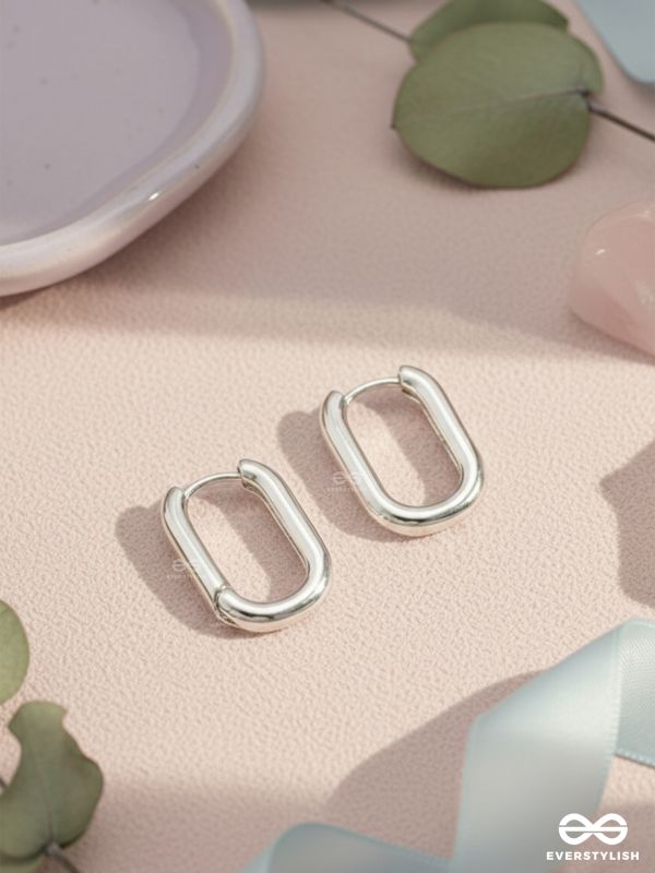GLINT HOOPS-  MINIMALISTIC SILVER HOOPS