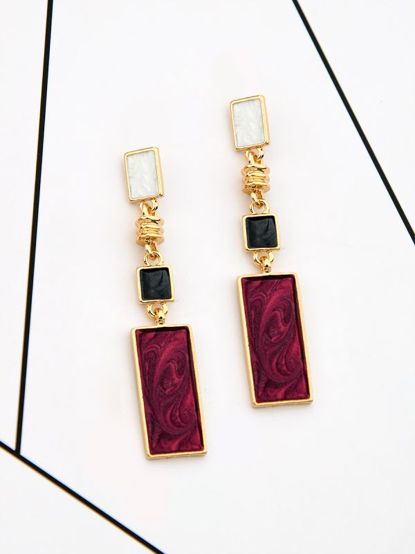 The Mesmerising Indulgence - Elegant Enamel Earrings