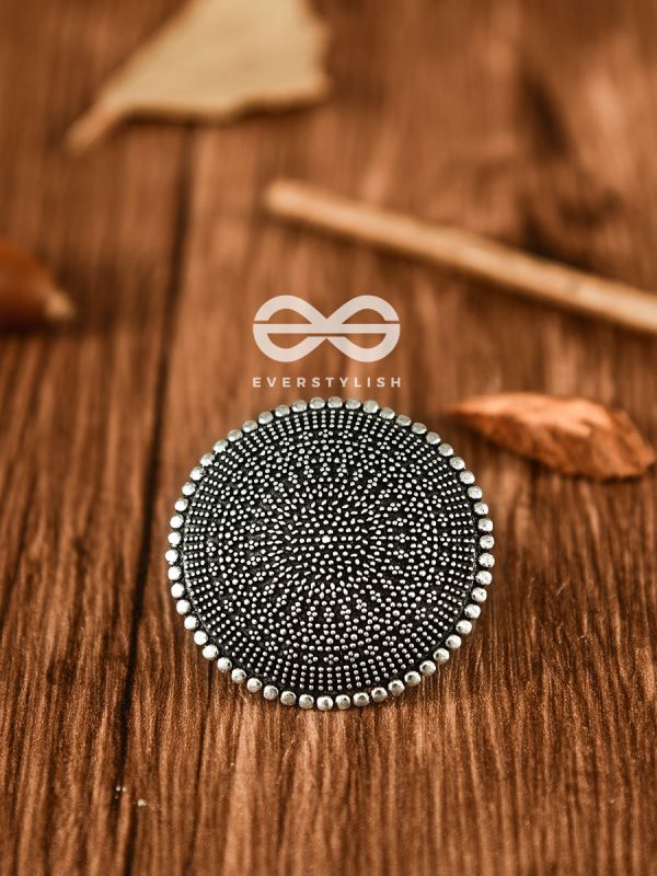 The Geometric Mesh - Oxidised Boho Ring